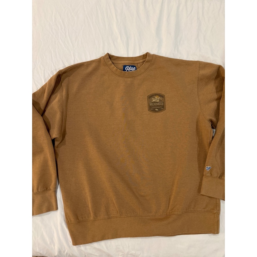 Blue 84 Breckenridge Colorado Rocky Mountains Graphic Sweatshirt Brown XL